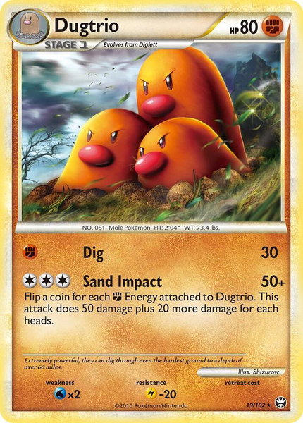 Dugtrio - Triumphant Pokémon trading card