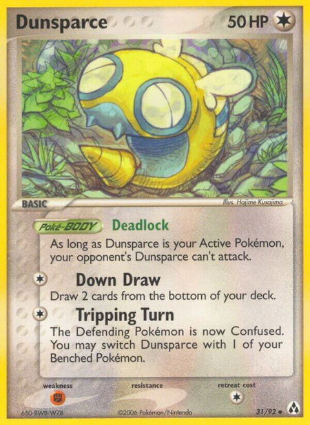 Dunsparce - Legend Maker Pokémon trading card