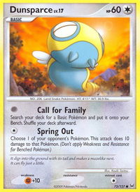 Dunsparce - Platinum (PL) #73/127 - Common Pokémon Trading Card