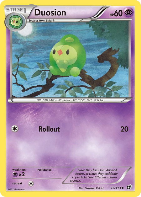 Duosion trading card from Legendary Treasures Duosion - Legendary Treasures Pokémon trading card