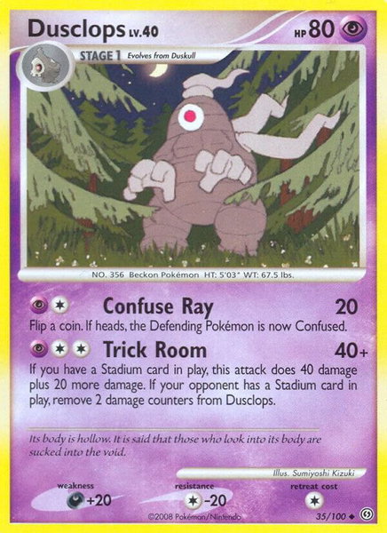 Dusclops (35) trading card from Stormfront Dusclops (35) - Stormfront Pokémon trading card