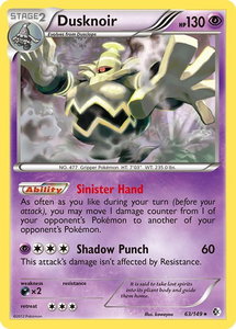 Dusknoir - Boundaries Crossed (BCR) #63/149 - Holo Rare Pokémon Trading Card