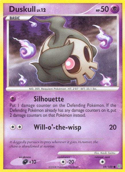 Duskull (59) trading card from Stormfront Duskull (59) - Stormfront Pokémon trading card
