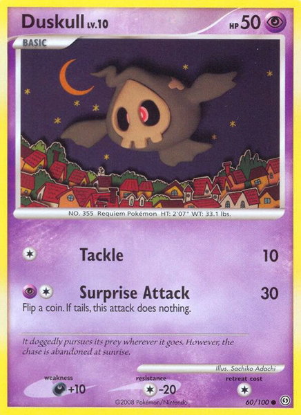 Duskull (60) trading card from Stormfront Duskull (60) - Stormfront Pokémon trading card