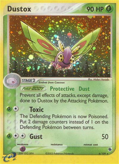 Dustox trading card from Ruby and Sapphire Dustox - Ruby and Sapphire Pokémon trading card