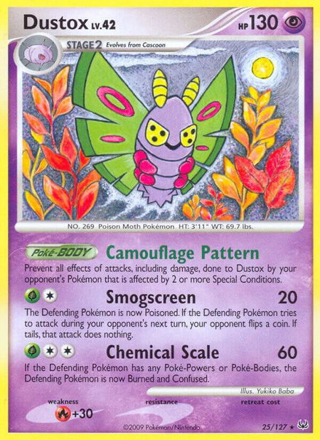 Dustox - Platinum Pokémon trading card