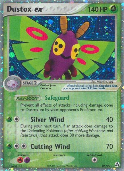 Dustox ex trading card from Legend Maker Dustox ex - Legend Maker Pokémon trading card