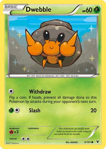 Dwebble - Noble Victories (NVI) #6/101 - Common Pokémon Trading Card
