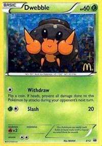 Dwebble - 3/12 - McDonald's Promos 2012 Pokémon trading card