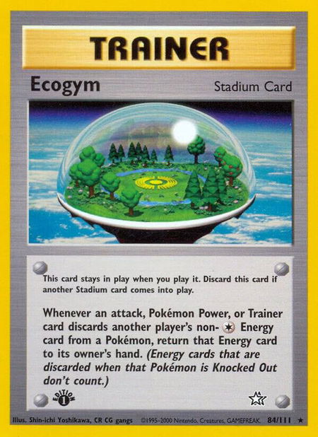 Ecogym - Neo Genesis Pokémon trading card