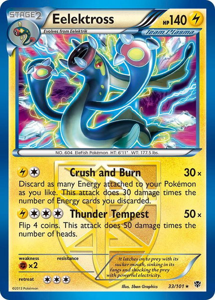 Eelektross (Team Plasma) trading card from Plasma Blast Eelektross (Team Plasma) - Plasma Blast Pokémon trading card