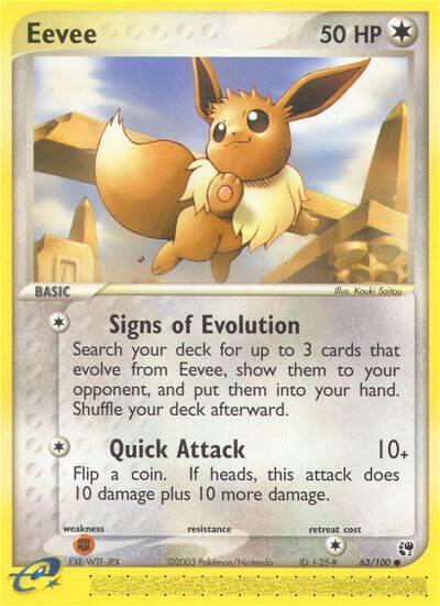 Eevee - Sandstorm Pokémon trading card