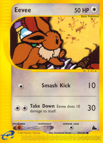 Eevee - Skyridge Pokémon trading card