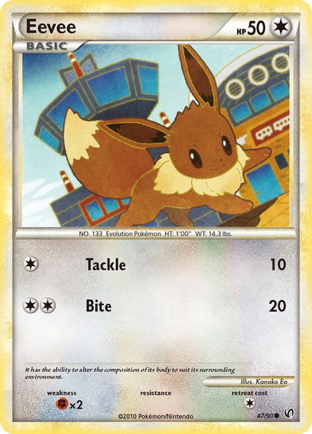 Eevee (47) - Undaunted Pokémon trading card