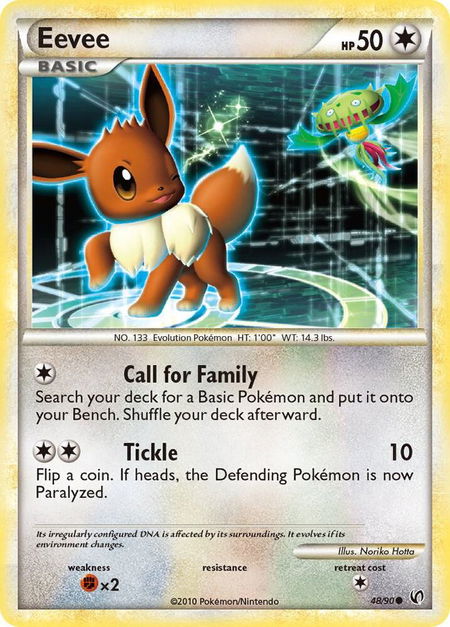 Eevee (48) - Undaunted Pokémon trading card