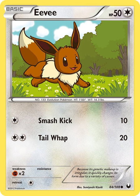 Eevee (84) - Dark Explorers Pokémon trading card