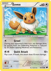 Eevee (89) - Plasma Freeze (PLF) #89/116 - Common Pokémon Trading Card