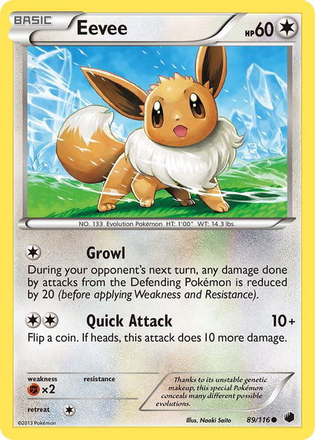Eevee (89) - Plasma Freeze Pokémon trading card