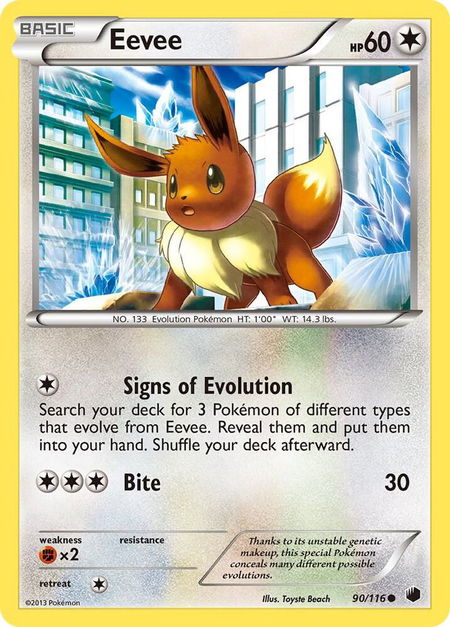 Eevee (90) - Plasma Freeze Pokémon trading card