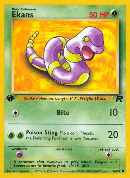 Ekans - Team Rocket Pokémon trading card