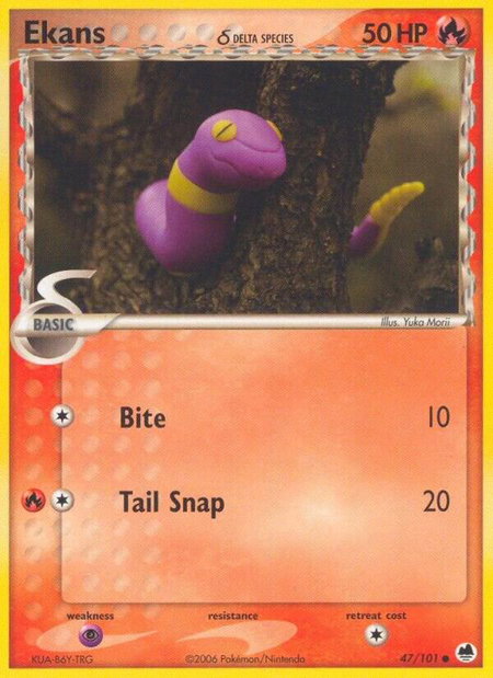 Ekans (Delta Species) - Dragon Frontiers Pokémon trading card