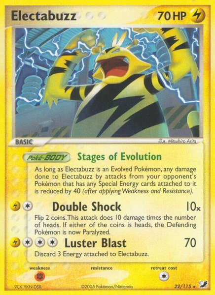 Electabuzz - Unseen Forces Pokémon trading card