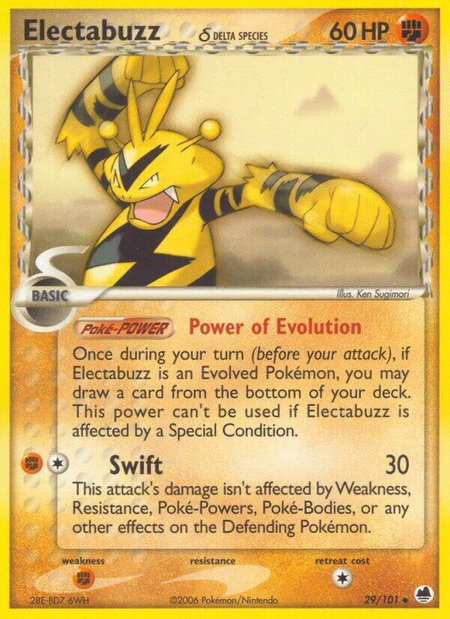Electabuzz (Delta Species) - Dragon Frontiers Pokémon trading card