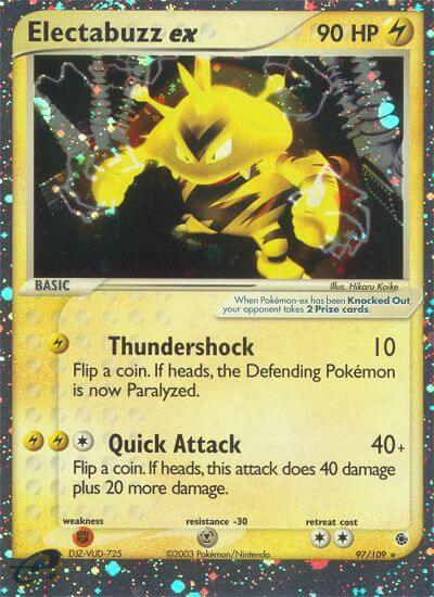 Electabuzz ex - Ruby and Sapphire Pokémon trading card