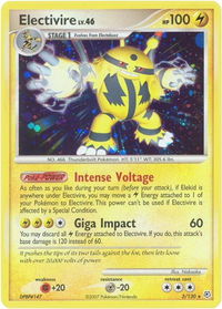 Electivire - Diamond and Pearl (DP) #3/130 - Holo Rare Pokémon Trading Card