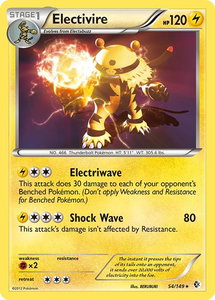 Electivire - Boundaries Crossed (BCR) #54/149 - Holo Rare Pokémon Trading Card