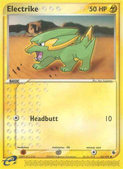 Electrike - 52/109 - Ruby and Sapphire Pokémon trading card