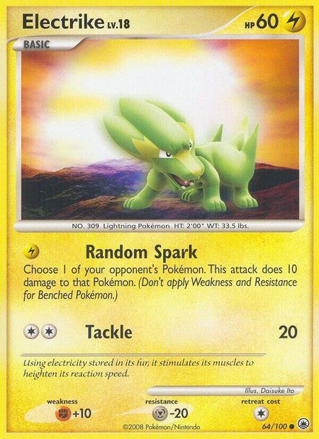 Electrike trading card from Majestic Dawn Electrike - Majestic Dawn Pokémon trading card