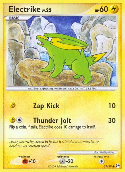 Electrike (62) trading card from Arceus Electrike (62) - Arceus Pokémon trading card