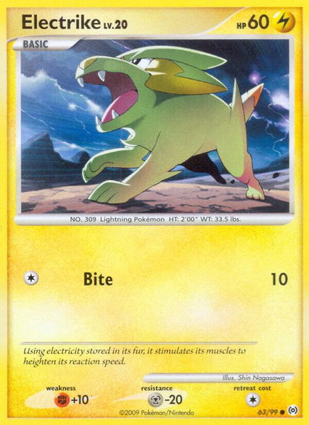 Electrike (63) trading card from Arceus Electrike (63) - Arceus Pokémon trading card