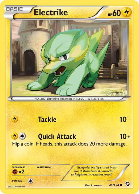 Electrike (41) - Dragons Exalted Pokémon trading card