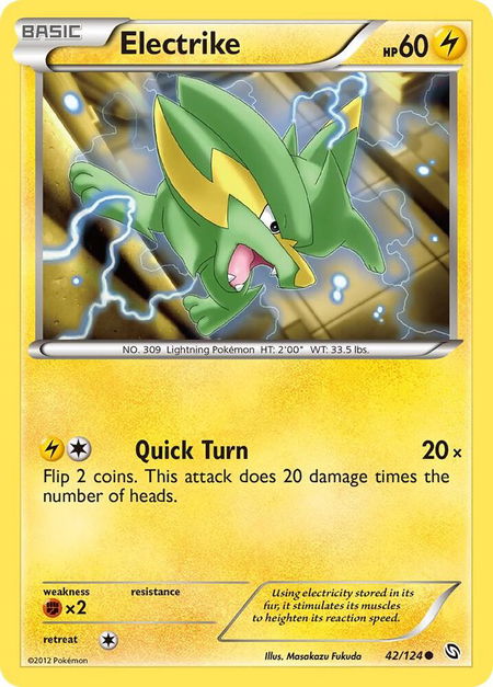 Electrike (42) - Dragons Exalted Pokémon trading card
