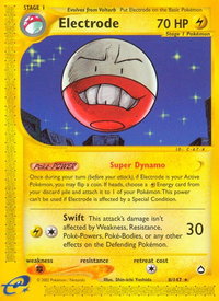 Electrode - Aquapolis (AQ) #008/147 - Rare Pokémon Trading Card