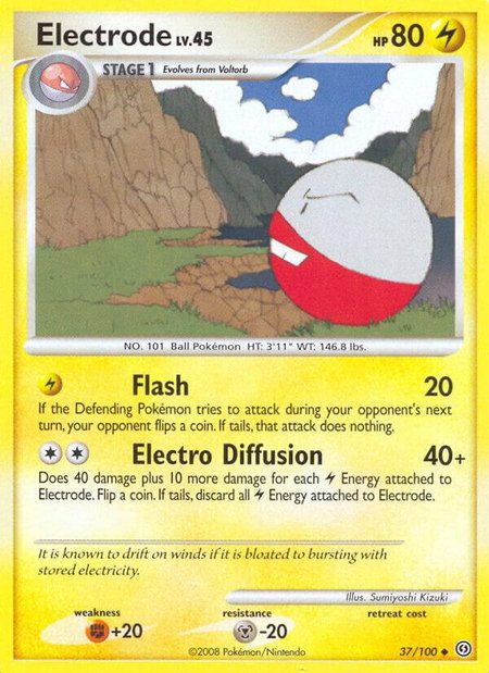 Electrode (37) trading card from Stormfront Electrode (37) - Stormfront Pokémon trading card