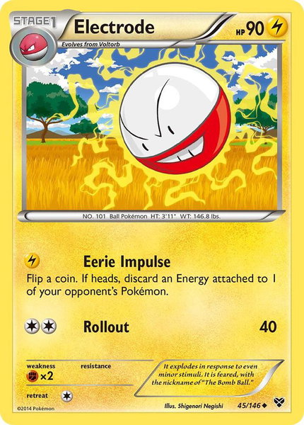 Electrode - XY Base Set Pokémon trading card