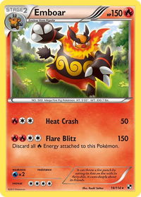 Emboar (19) - Black and White (BLW) #19/114 - Holo Rare Pokémon Trading Card
