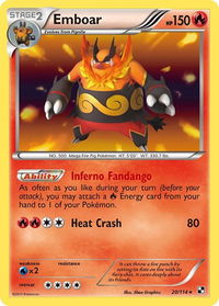 Emboar (20) - Black and White (BLW) #20/114 - Holo Rare Pokémon Trading Card