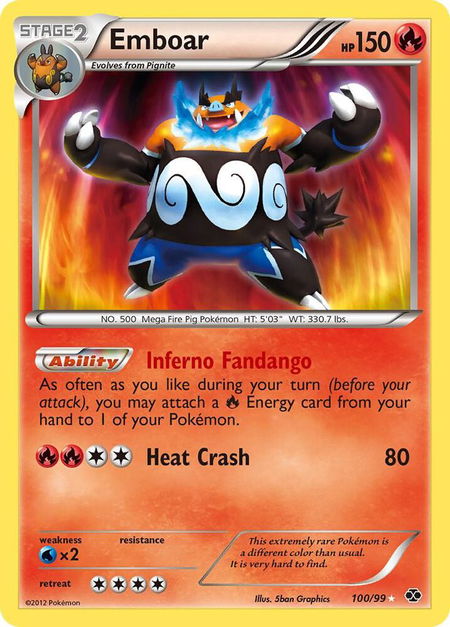 Emboar - Next Destinies Pokémon trading card