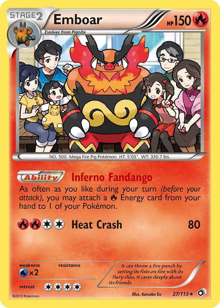 Emboar - Legendary Treasures Pokémon trading card