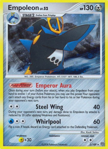 Empoleon trading card from Stormfront Empoleon - Stormfront Pokémon trading card
