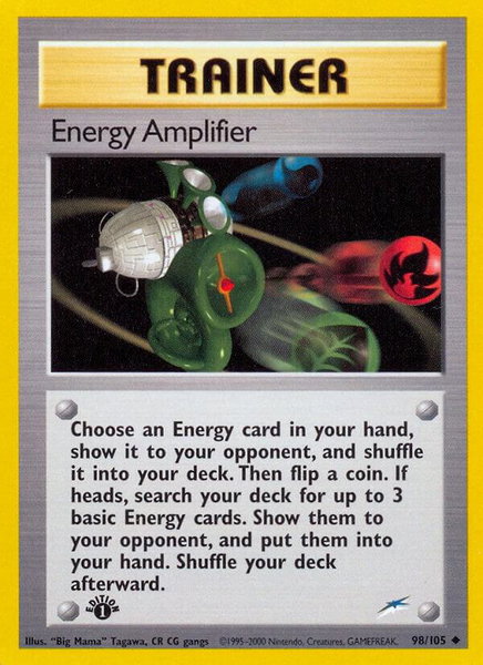 Energy Amplifier trading card from Neo Destiny Energy Amplifier - Neo Destiny Pokémon trading card