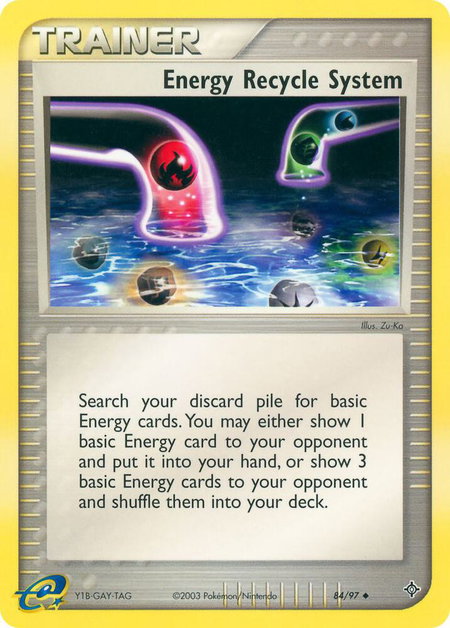 Energy Recycle System trading card from Dragon Energy Recycle System - Dragon Pokémon trading card