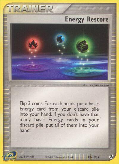 Energy Restore - Ruby and Sapphire Pokémon trading card