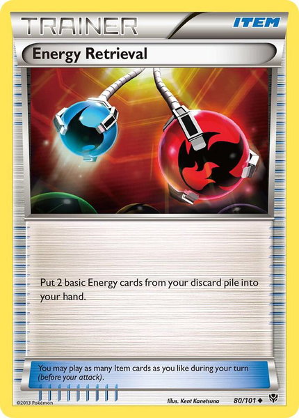 Energy Retrieval trading card from Plasma Blast Energy Retrieval - Plasma Blast Pokémon trading card