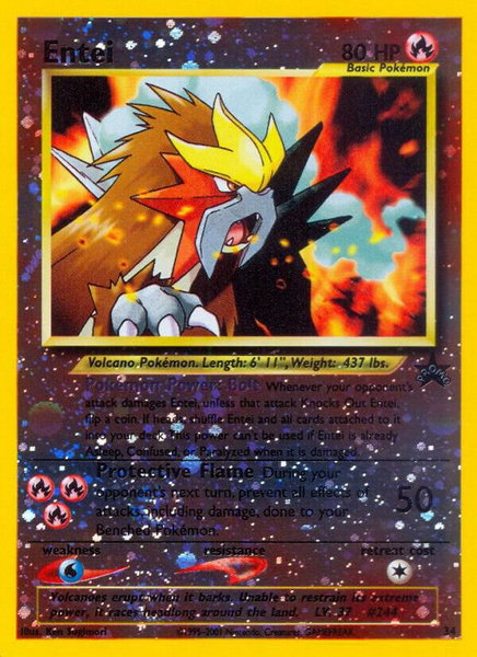 Entei trading card from WoTC Promo Entei - WoTC Promo Pokémon trading card