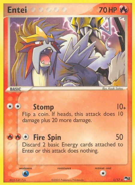 Entei - POP Series 2 Pokémon trading card